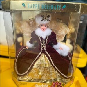 Barbie Holiday Edition in Burgundy and Gold
